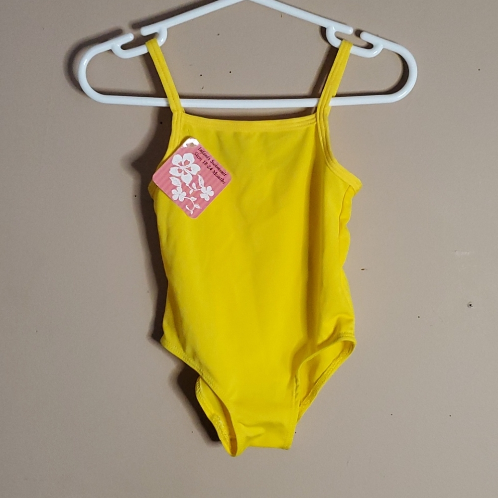 Infant girl yellow swimsuit size 18-24 months